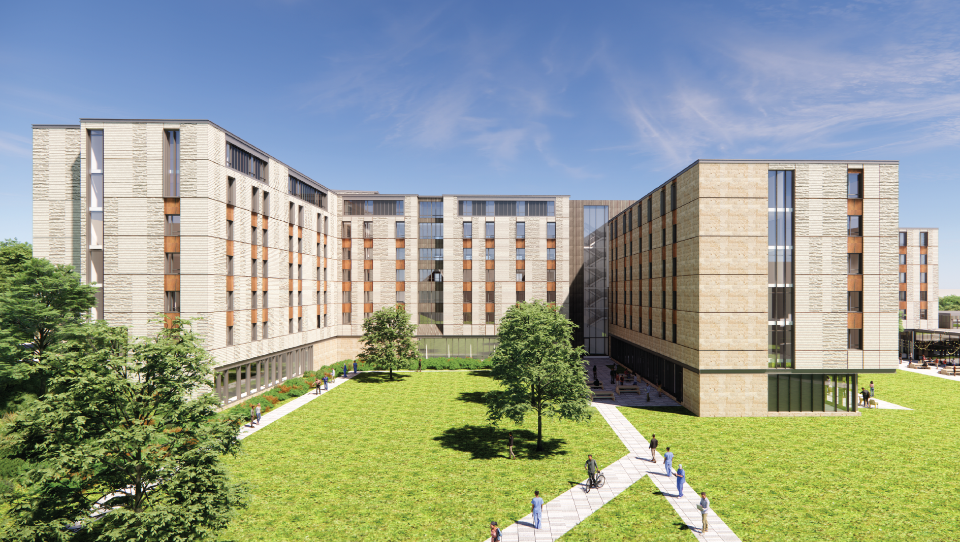 new south campus residence hall architectural rendering